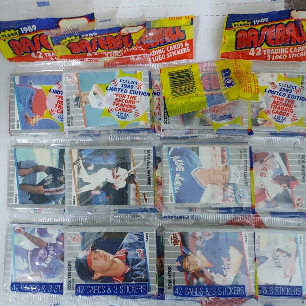 1989 Fleer Baseball Rack Pack Lot of 5